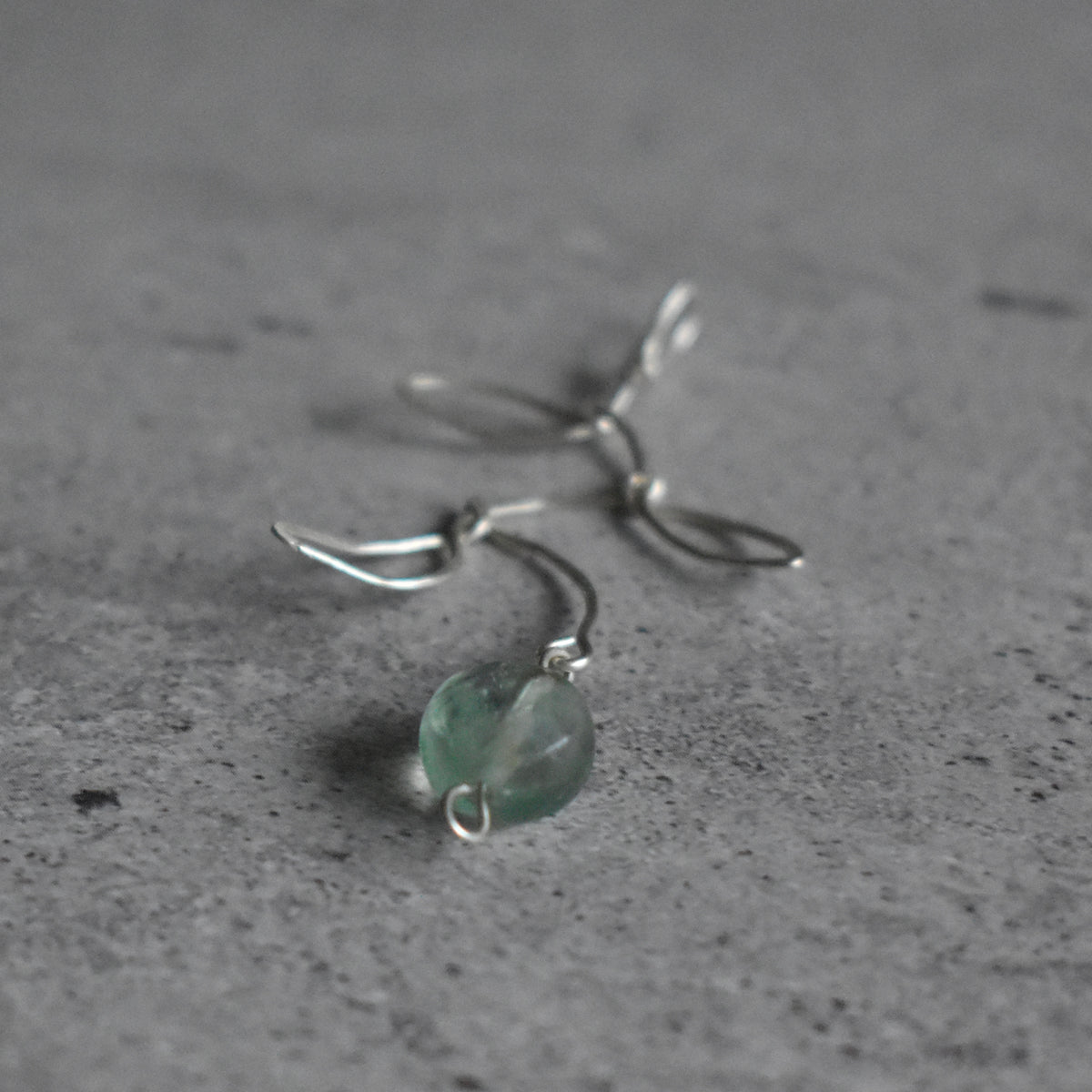 Fluorite Leaf Hammered Pendant