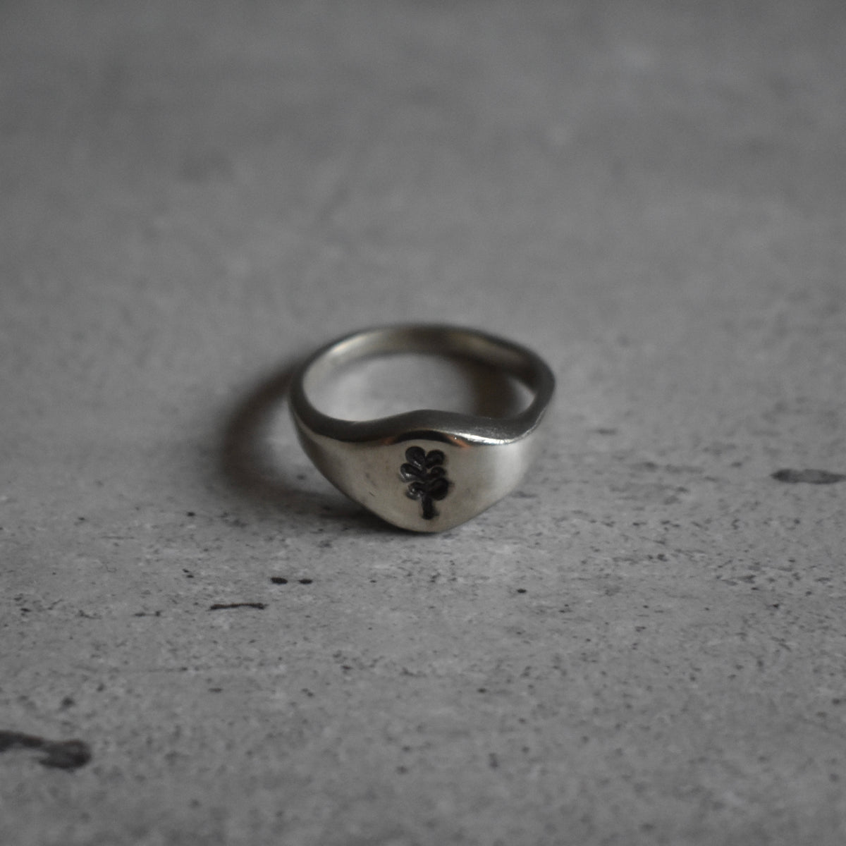 Leaf Signet Cast Ring