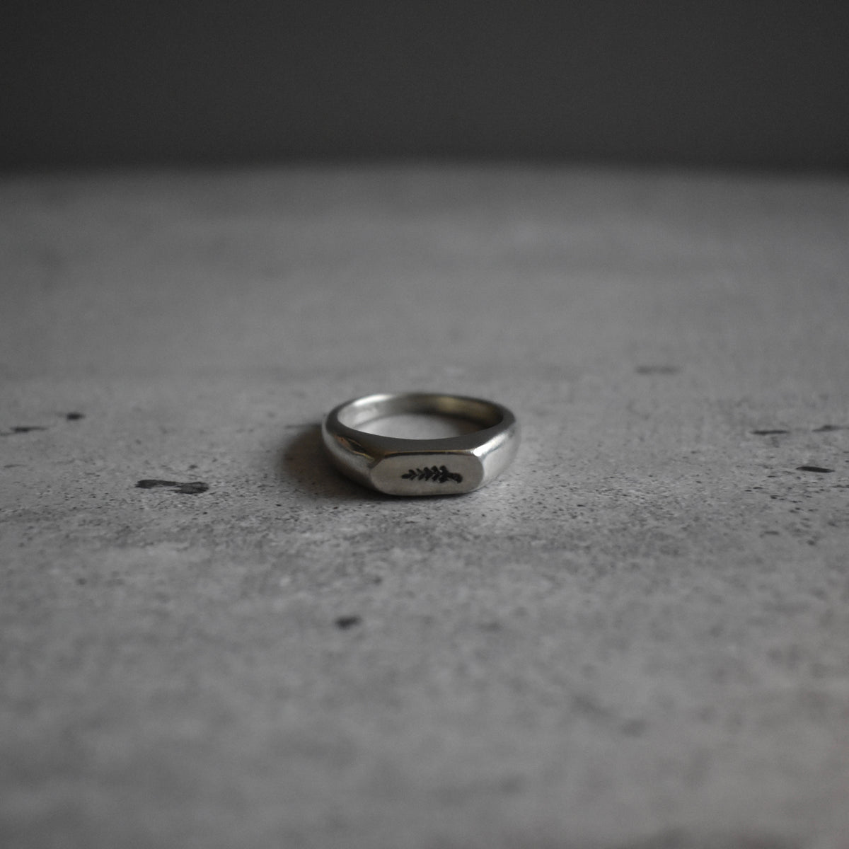 Fern Stamp Cast Ring