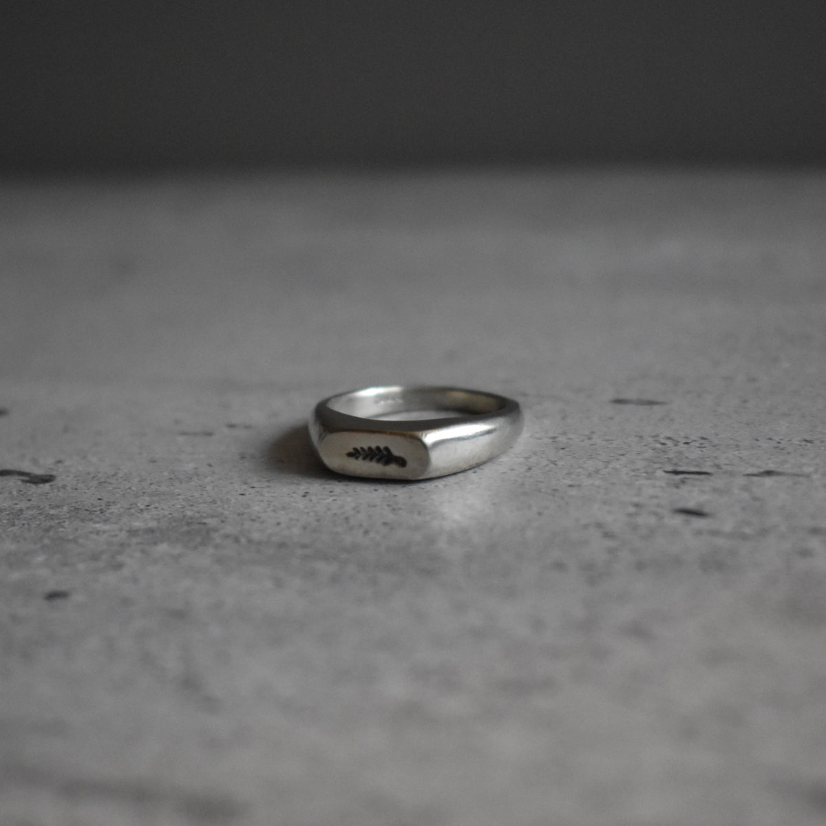 Fern Stamp Cast Ring