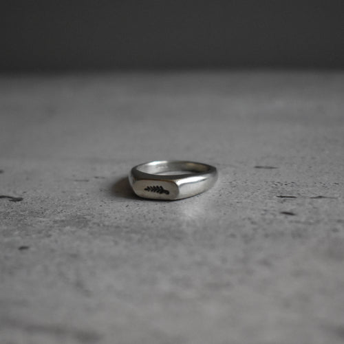 Fern Stamp Cast Ring