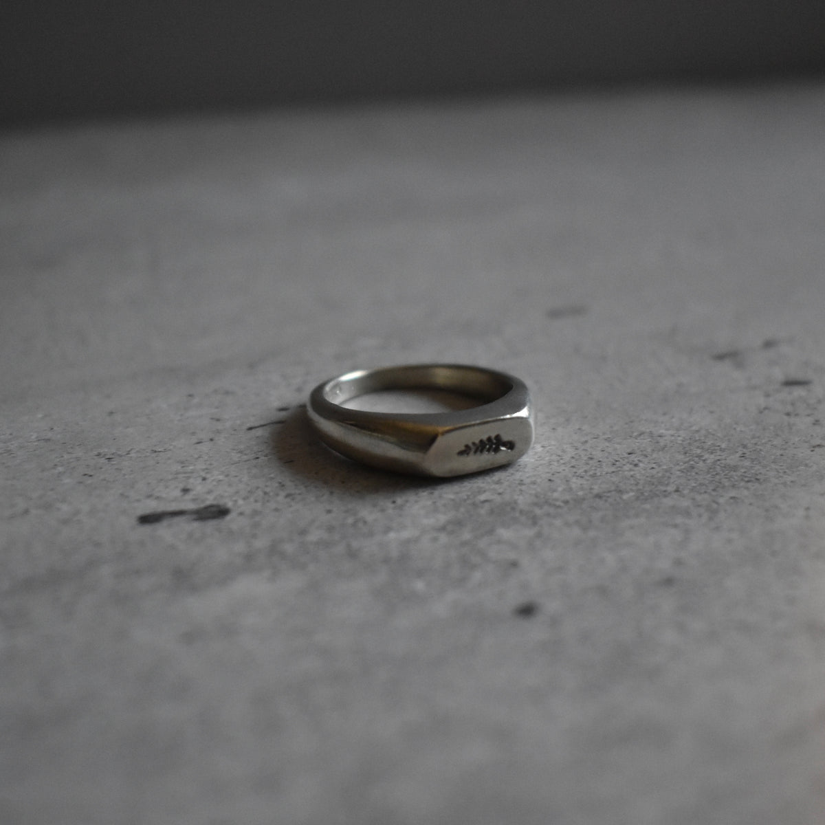 Fern Stamp Cast Ring